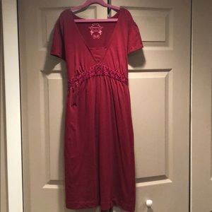 Maroon maternity dress